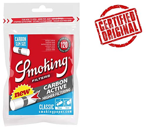 Smoking Carbon Slim Filters 6x15mm