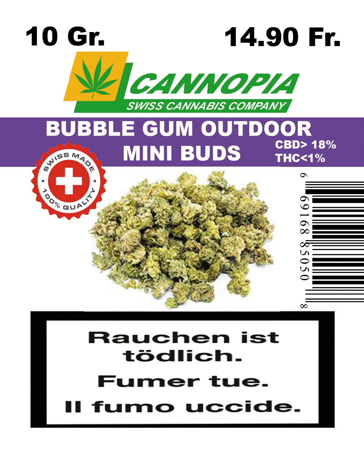 Mini Buds Bubble Gum 10 Gramm Outdoor