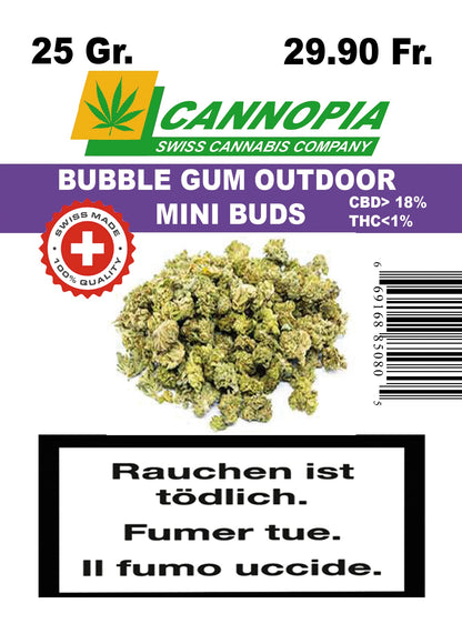 Mini Buds Bubble Gum 25 Gramm Outdoor