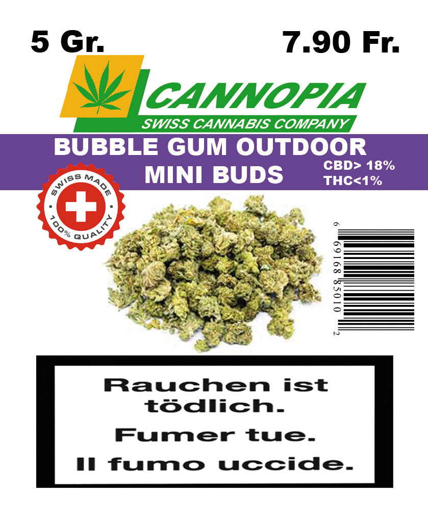 Mini Buds Bubble Gum 5 Gramm Outdoor