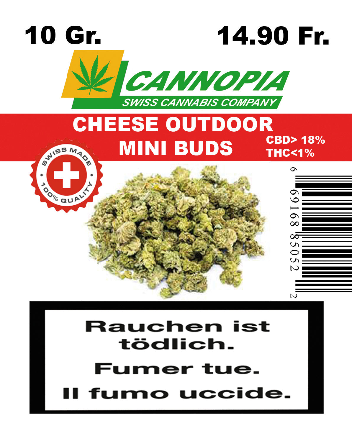 Mini Buds Cheese 10 Gramm Outdoor