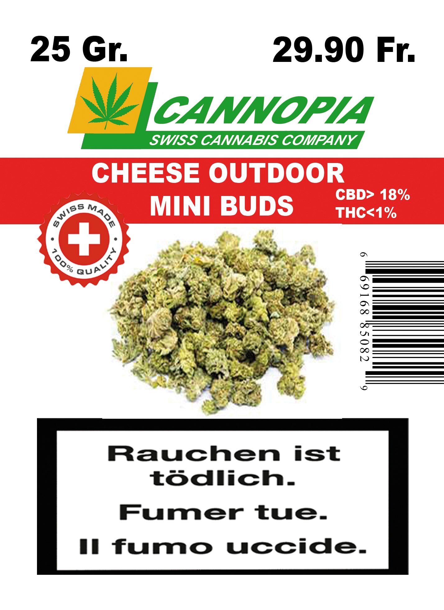 Mini Buds Cheese 25 Gramm Outdoor