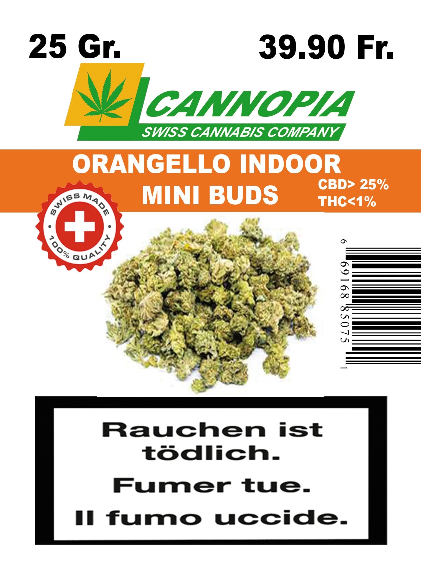 Mini Buds Orangello 25 Gramm Indoor