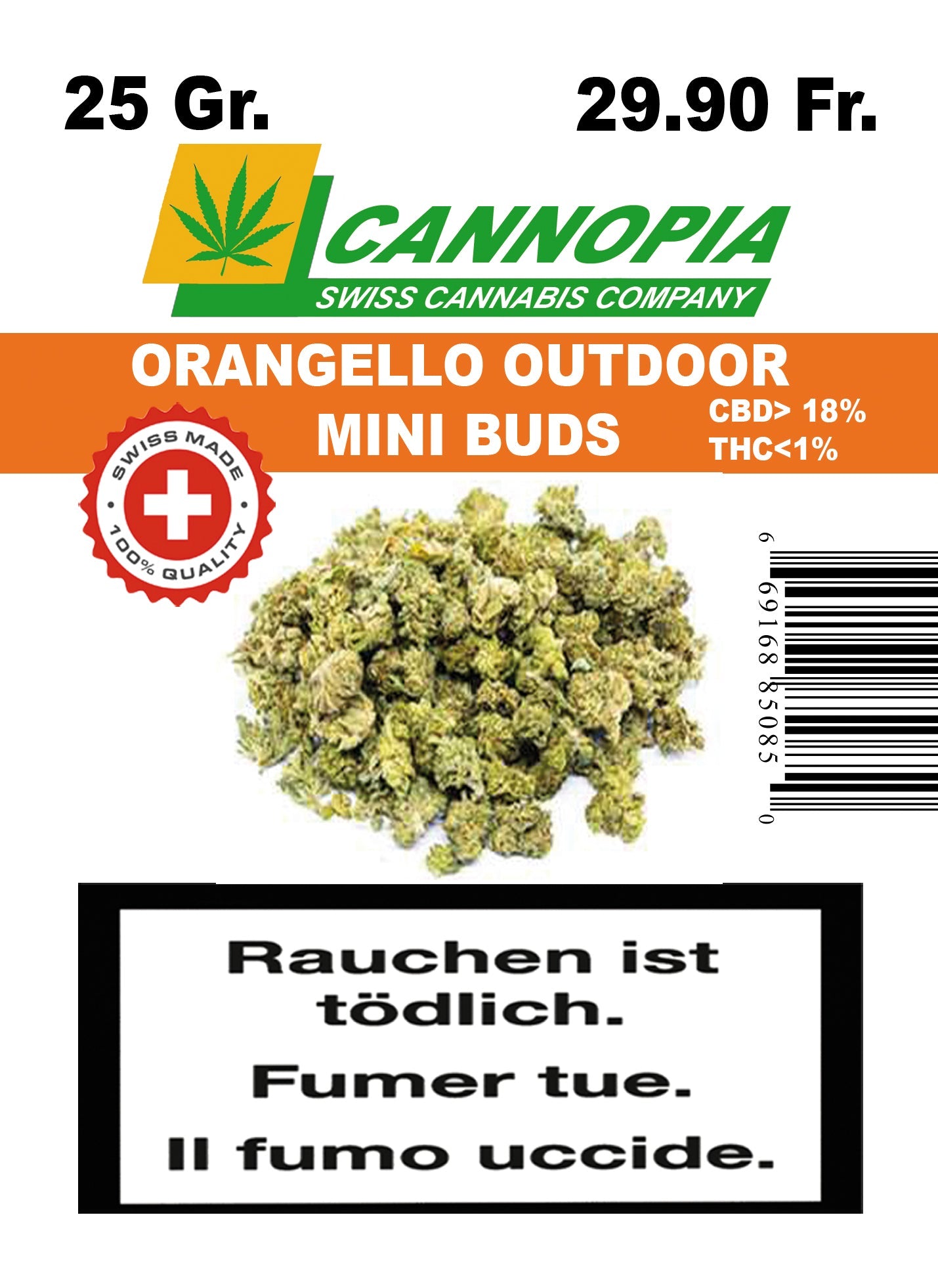 Mini Buds Orangello 25 Gramm Outdoor