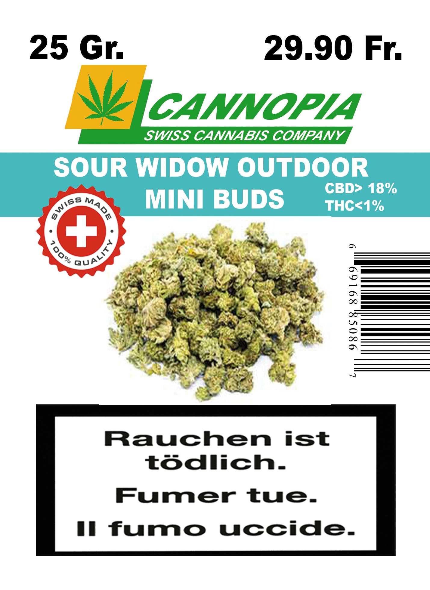 Mini Buds Sour Widow 25 Gramm Outdoor